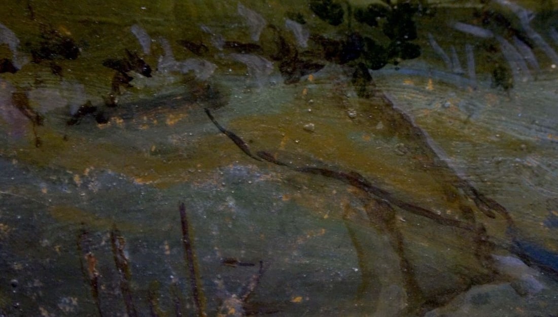 Oil painting Ships at sea - 6