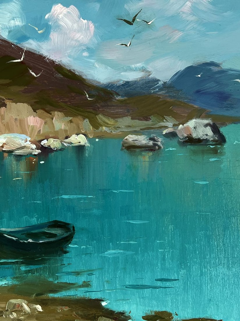 Oil painting Seagulls Fly to the Shore Yuriy Suprunchuk - 8
