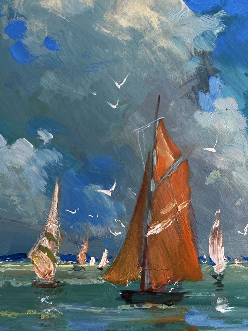 Oil painting Sailboats at sea Yuriy Suprunchuk - 10