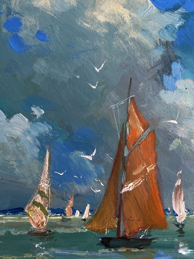 Oil painting Sailboats at sea Yuriy Suprunchuk - 4