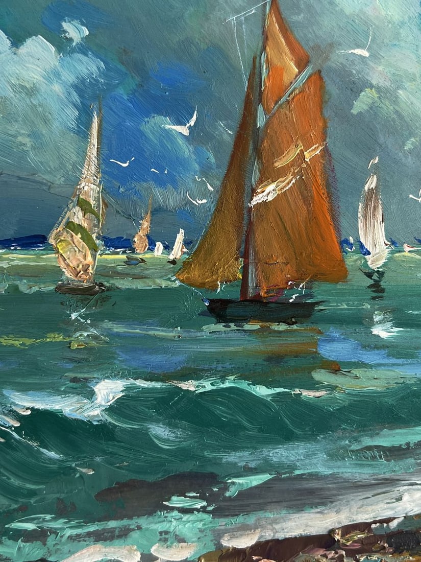 Oil painting Sailboats at sea Yuriy Suprunchuk - 5