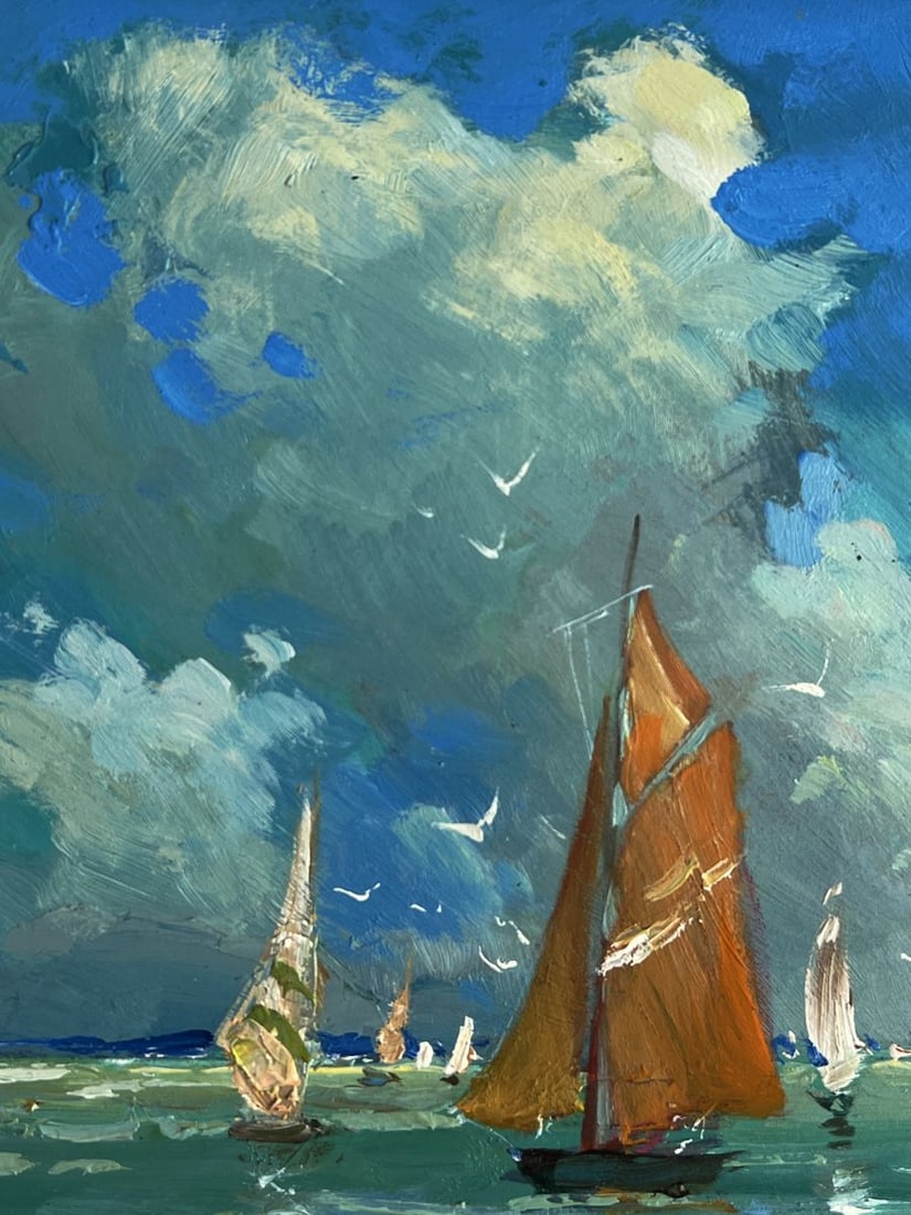 Oil painting Sailboats at sea Yuriy Suprunchuk - 8