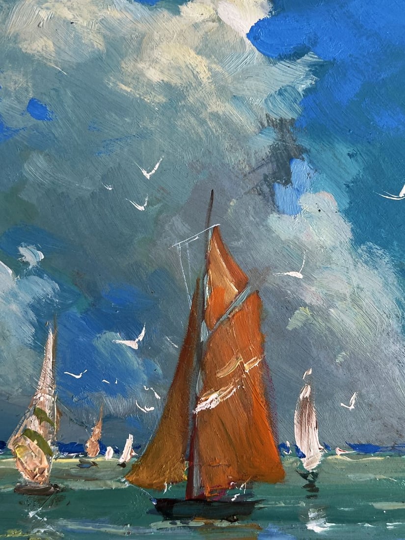 Oil painting Sailboats at sea Yuriy Suprunchuk - 9