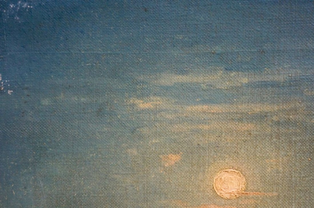 Oil painting Night sea Unknown artist - 3