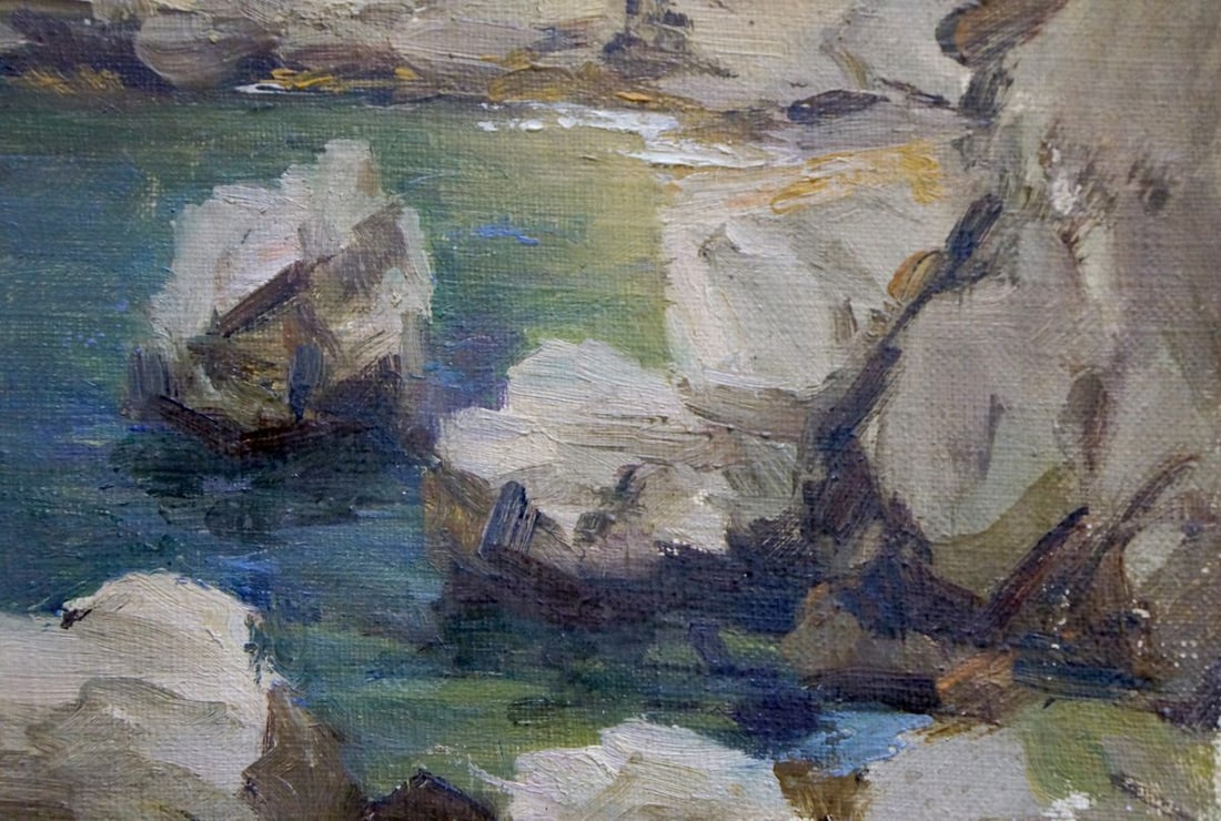 Oil painting Stones by the sea - 3