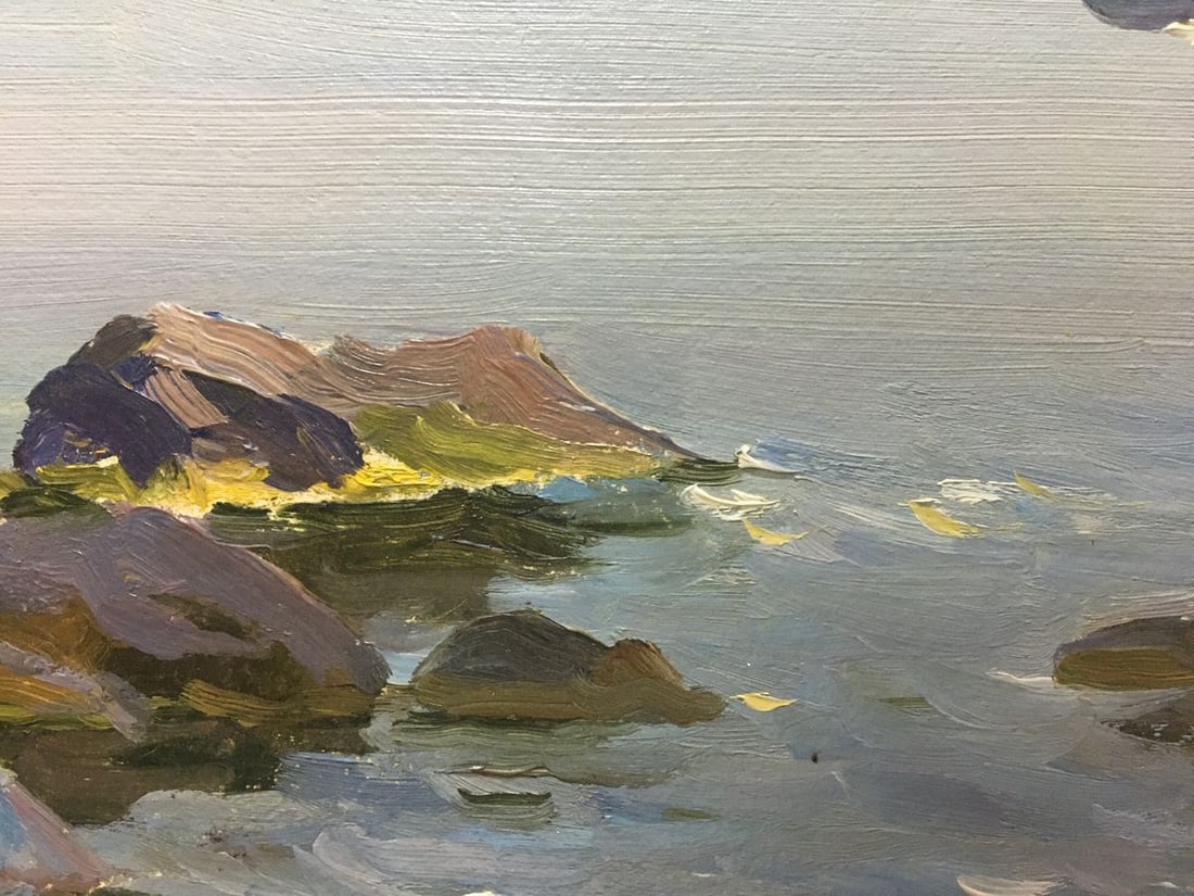 Oil painting Shore landscape Stepan Kalinovich Yarovoy - 7