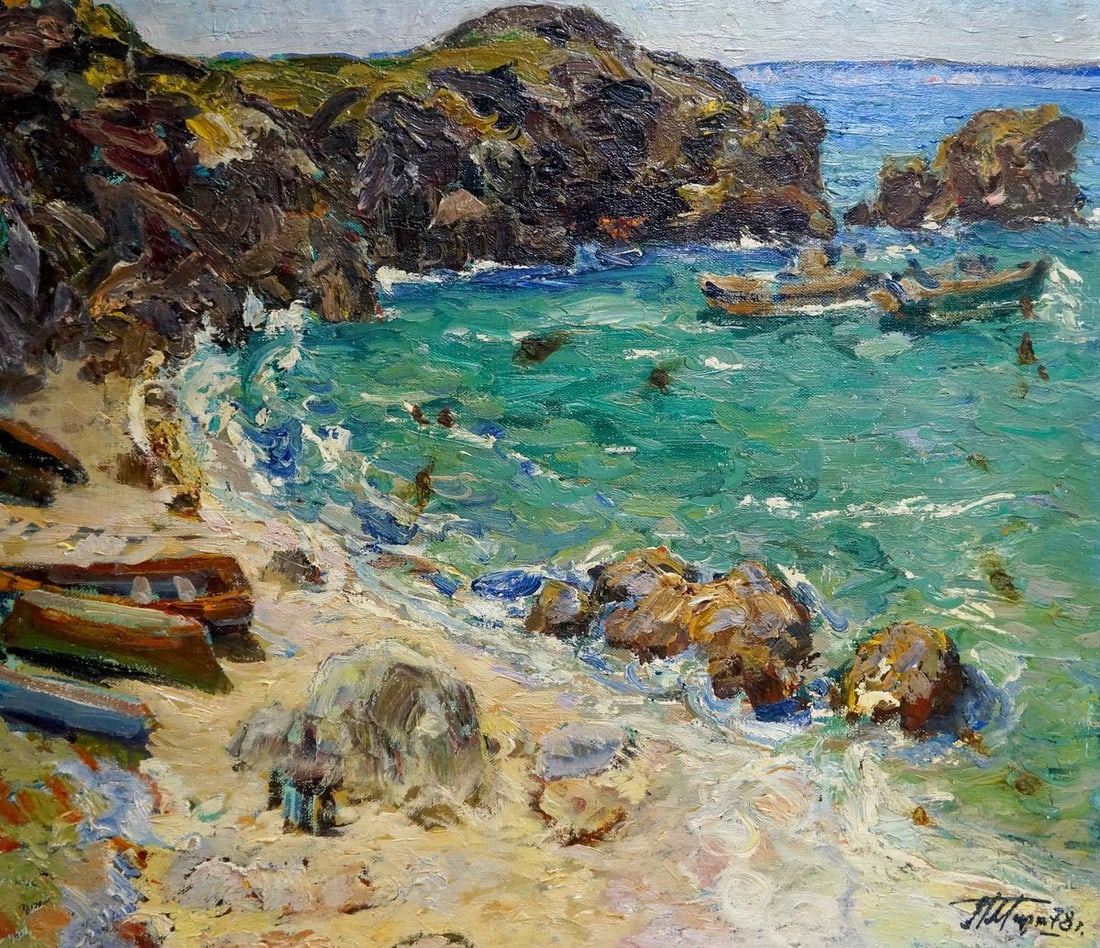 Oil painting Coast Miroshnichenko Pavel Petrovich: Title: Oil painting Coast Miroshnichenko Pavel Petrovich Description: No.Vern 1032 *** ABOUT THIS PAINTING *** * TITLE: "Coast" * ARTISTS: Miroshnichenko Pavel Petrovich * SIZE: 60x70 cm/23.62x27.55 i