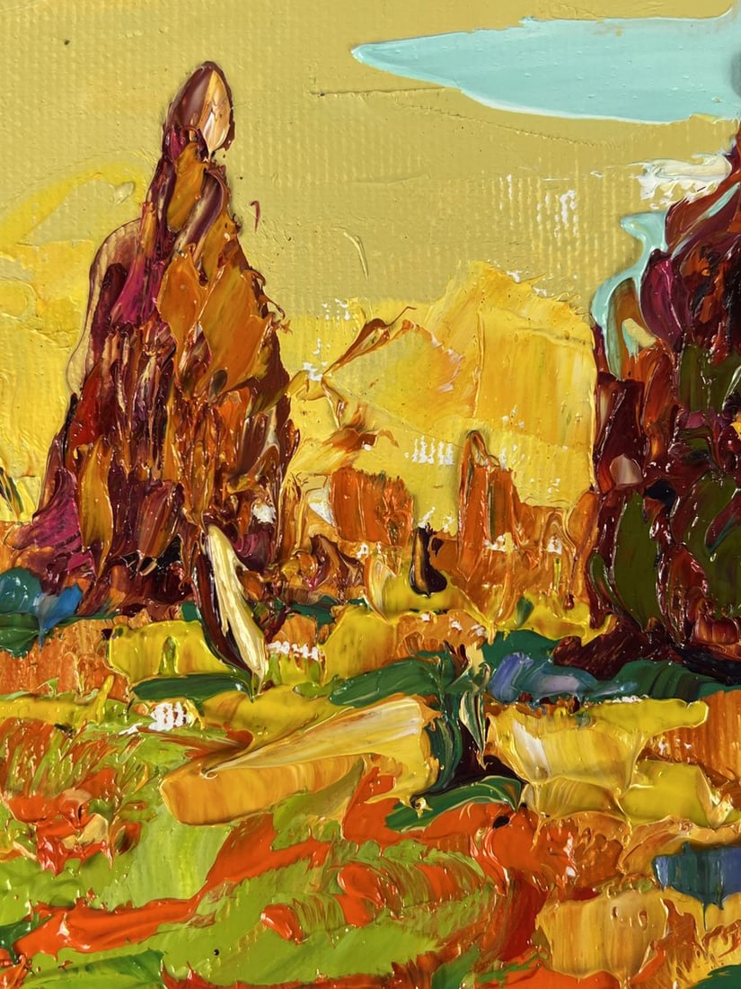 Oil painting Morning in the Autumn Field Oleksiy Ivanyuk - 4