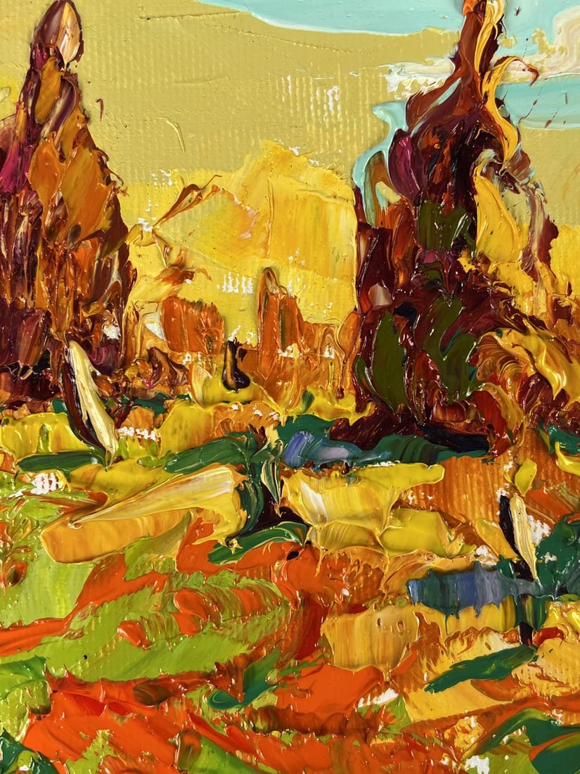 Oil painting Morning in the Autumn Field Oleksiy Ivanyuk - 6