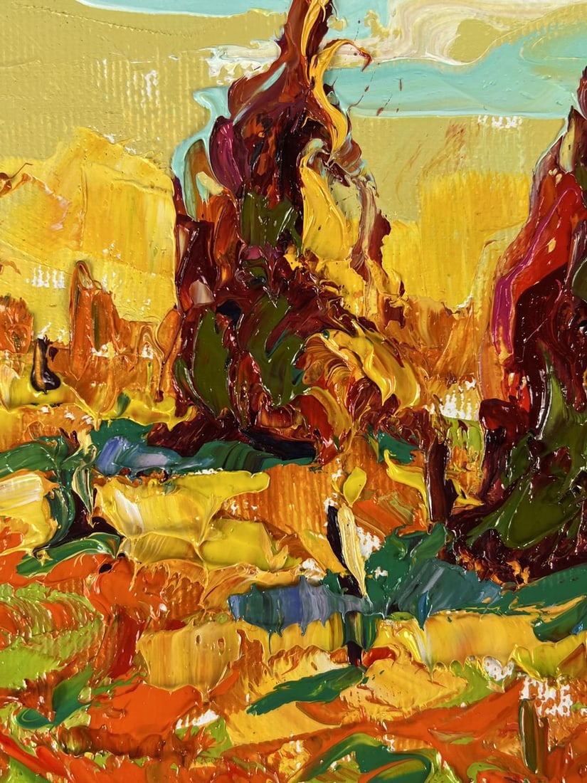 Oil painting Morning in the Autumn Field Oleksiy Ivanyuk - 8