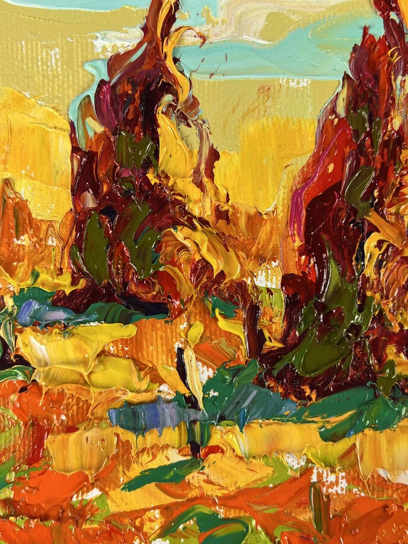 Oil painting Morning in the Autumn Field Oleksiy Ivanyuk - 9