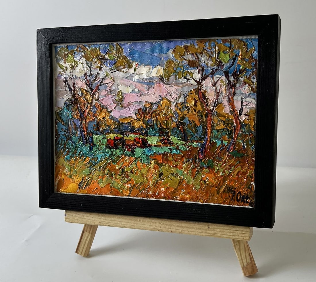 Oil painting September Outdoors in the Field Oksana Ivanyuk - 2