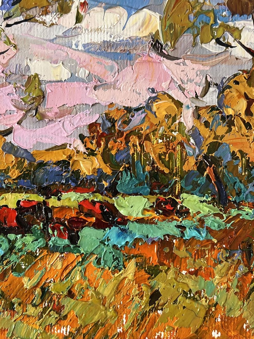 Oil painting September Outdoors in the Field Oksana Ivanyuk - 7