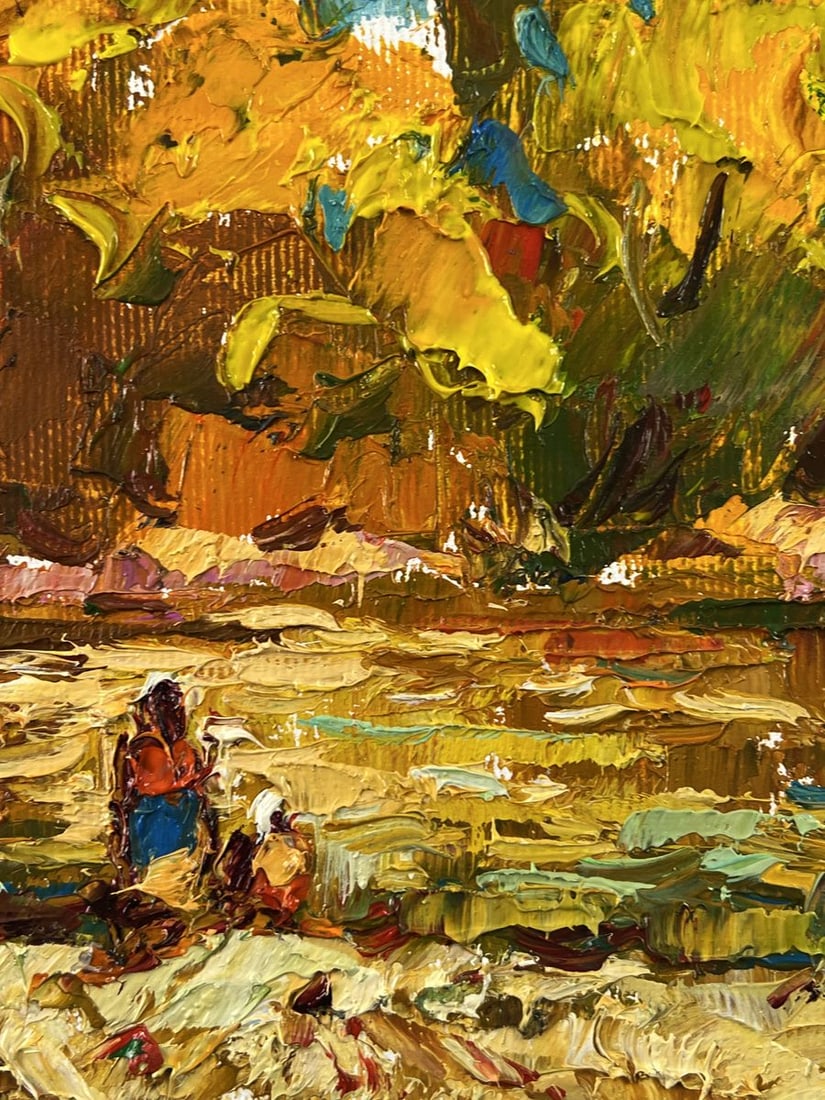 Oil painting River in the Autumn Forest Oleksiy Ivanyuk - 7