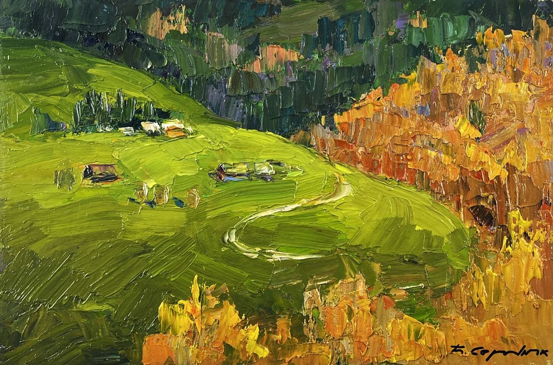 Oil painting Autumn Mountain View Boris Serdyuk - 3