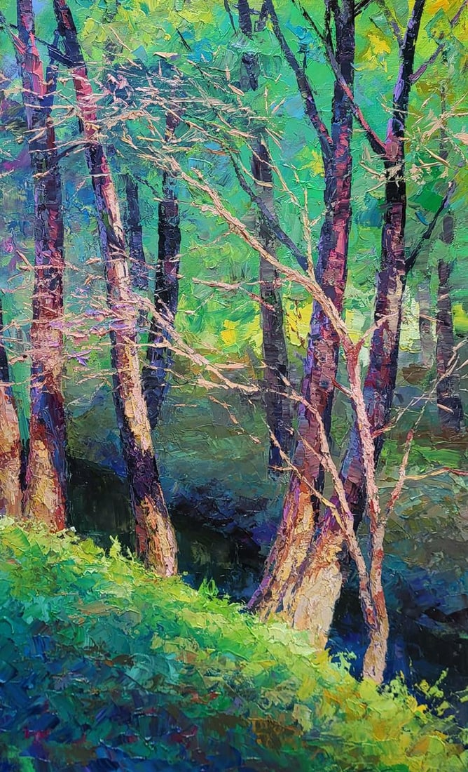 Oil painting A walk through the autumn forest Boris Serdyuk - 7