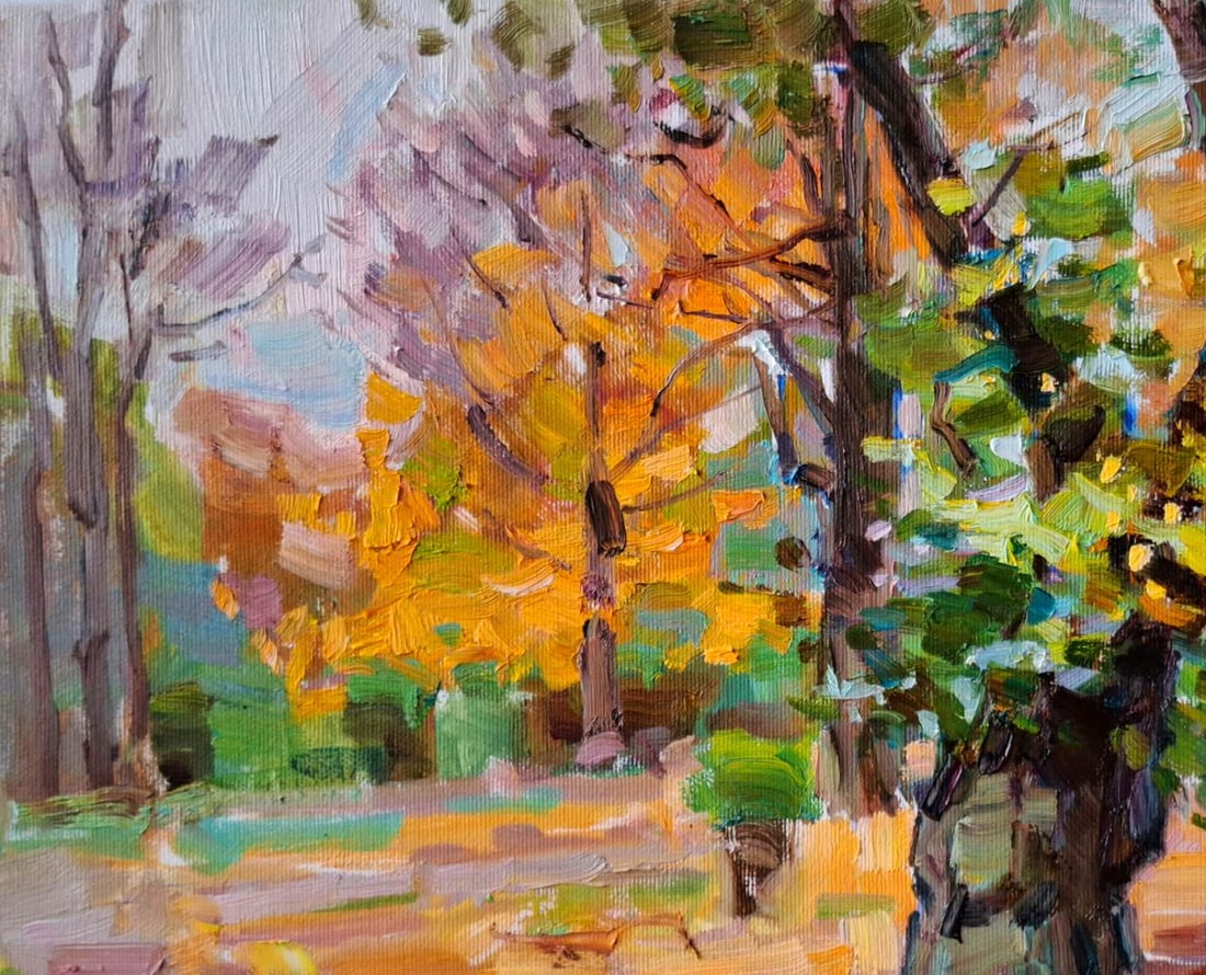 Oil painting Autumn Mood in the Forest Vyacheslav Pereta - 2