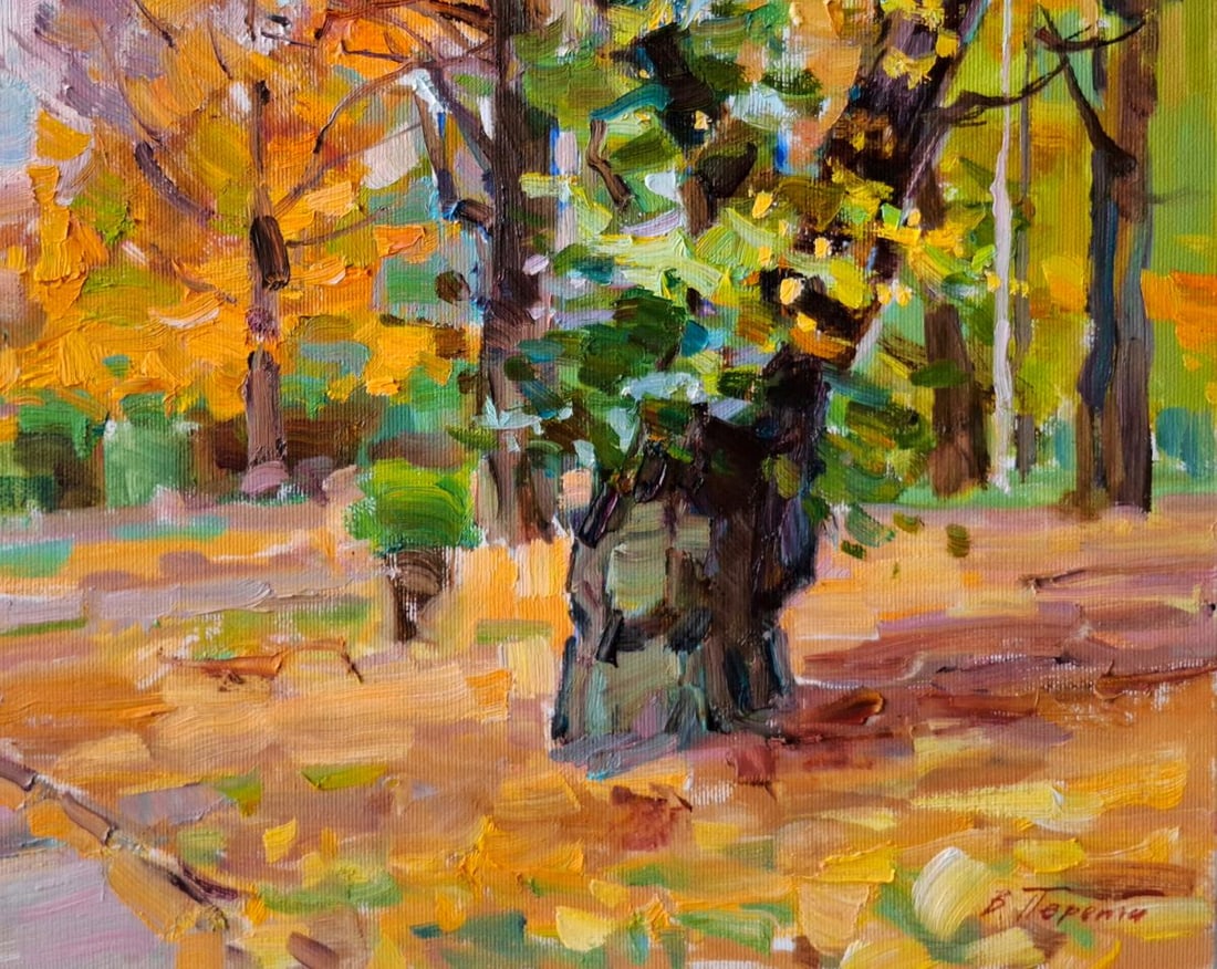 Oil painting Autumn Mood in the Forest Vyacheslav Pereta - 5