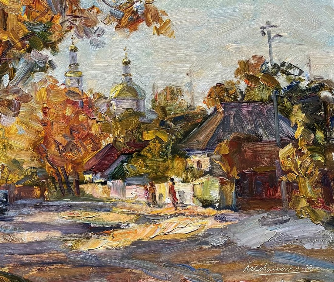 Oil painting October in the Old Town Ivan Kovalenko - 5