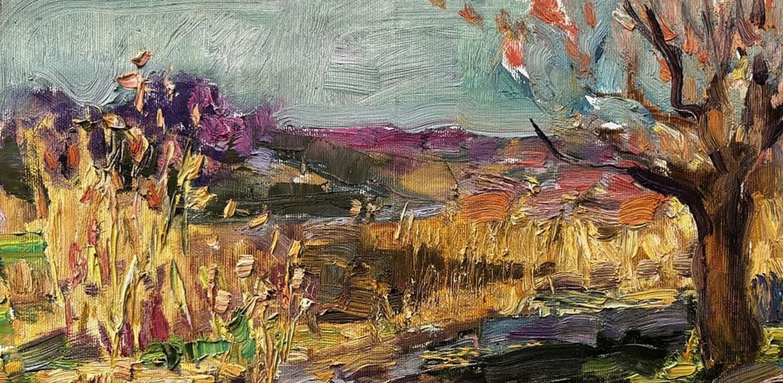 Oil painting Late Autumn in the Field Ivan Kovalenko - 2