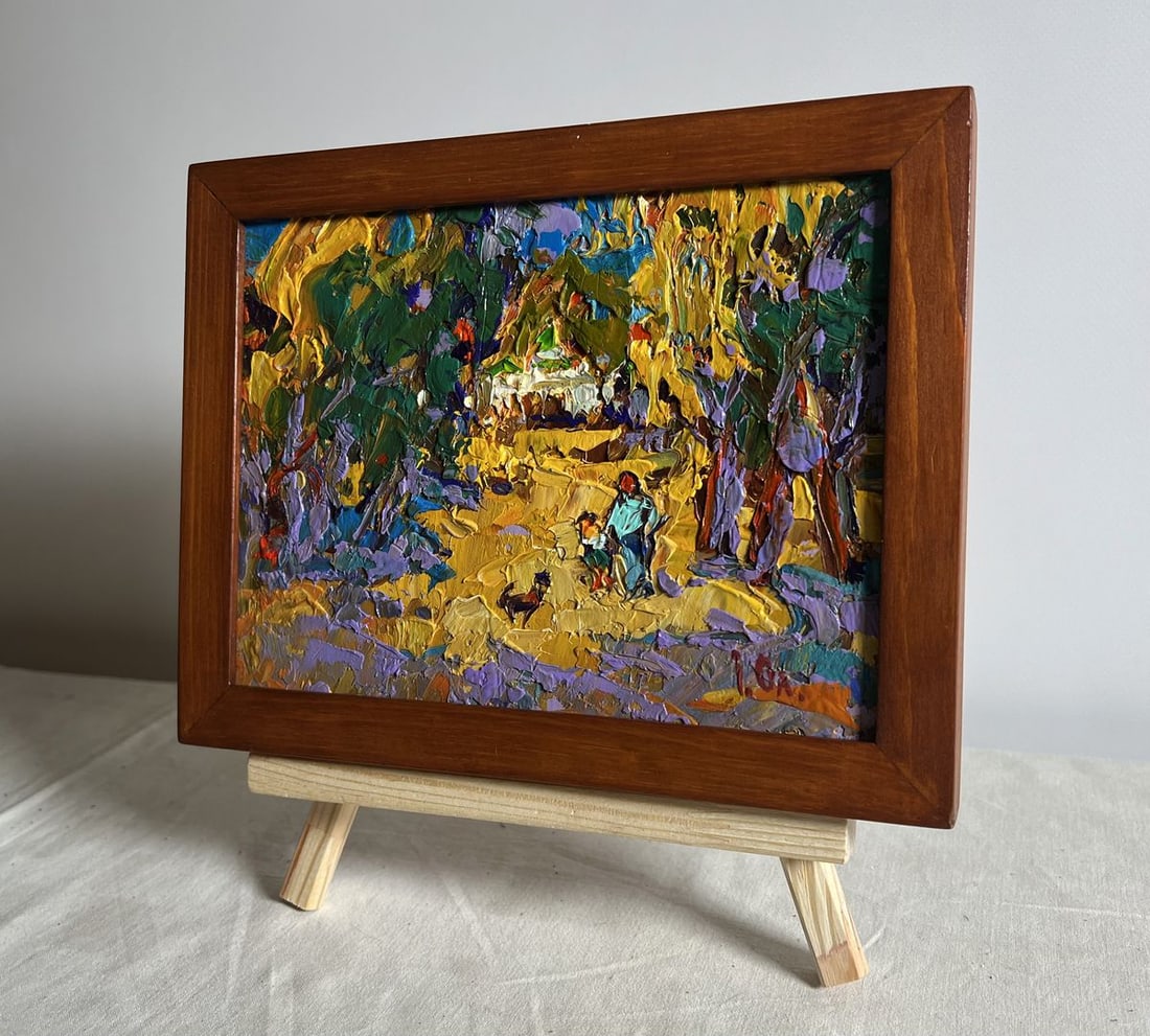 Oil painting Alley in the autumn park Alex Kalenyuk - 2