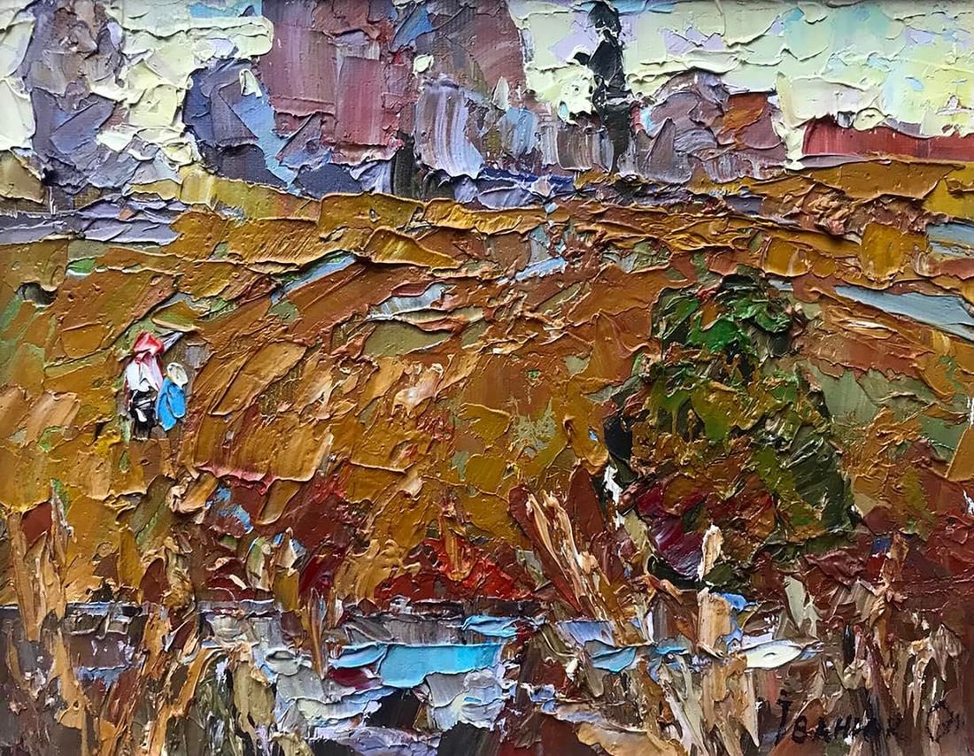 Oil painting Near the pond Kalenyuk Oksana: Title: Oil painting Near the pond Kalenyuk Oksana Description: No.Kalen 662 *** ABOUT THIS PAINTING *** * TITLE: "Near the pond" * ARTISTS: Kalenyuk Oksana * SIZE: 20x25 cm/7.87x9.84 inches' * MEDIUM: