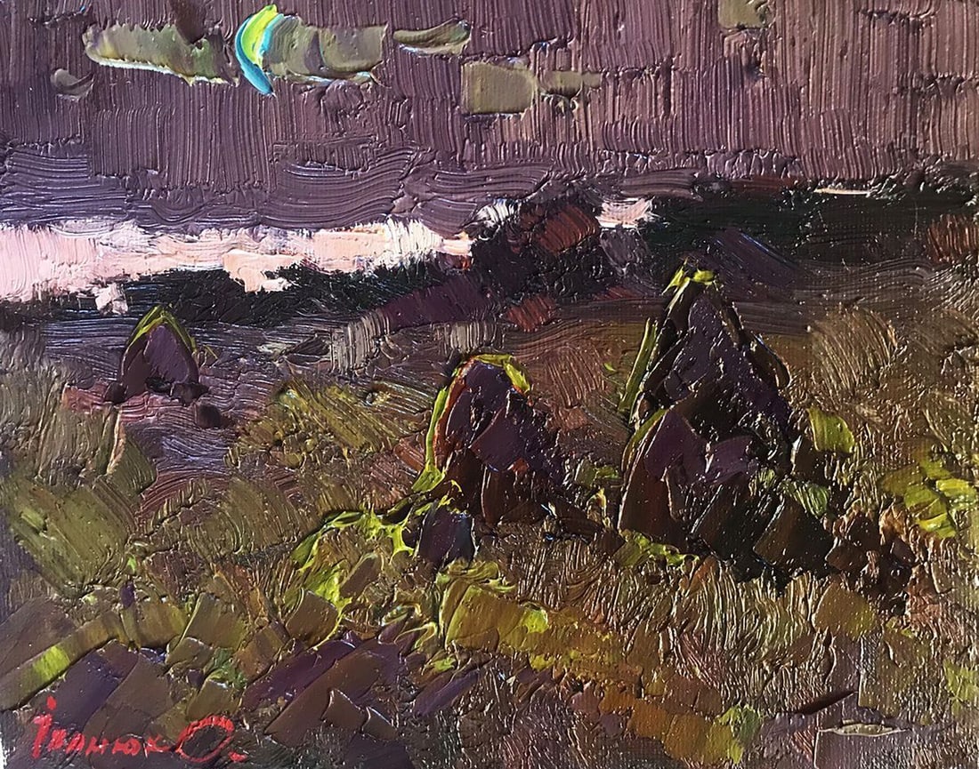 Oil painting Month night Kalenyuk Oksana: Title: Oil painting Month night Kalenyuk Oksana Description: No.Kalen 910*** ABOUT THIS PAINTING **** TITLE: "Month night"* ARTISTS: Kalenyuk Oksana* SIZE: 20x25 cm/7.87x9.84 inches' * MEDIUM: oil, ca