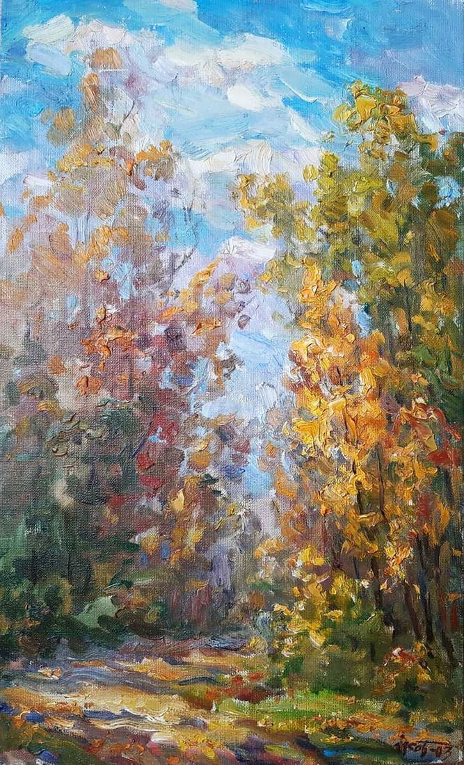 Oil painting Sunny day in the forest Kovalenko Ivan Mikhailovich: Title: Oil painting Sunny day in the forest Kovalenko Ivan Mikhailovich Description: No.Koval 128 *** ABOUT THIS PAINTING *** * TITLE: "Sunny day in the forest" * ARTISTS: Kovalenko Ivan Mikhailovich 