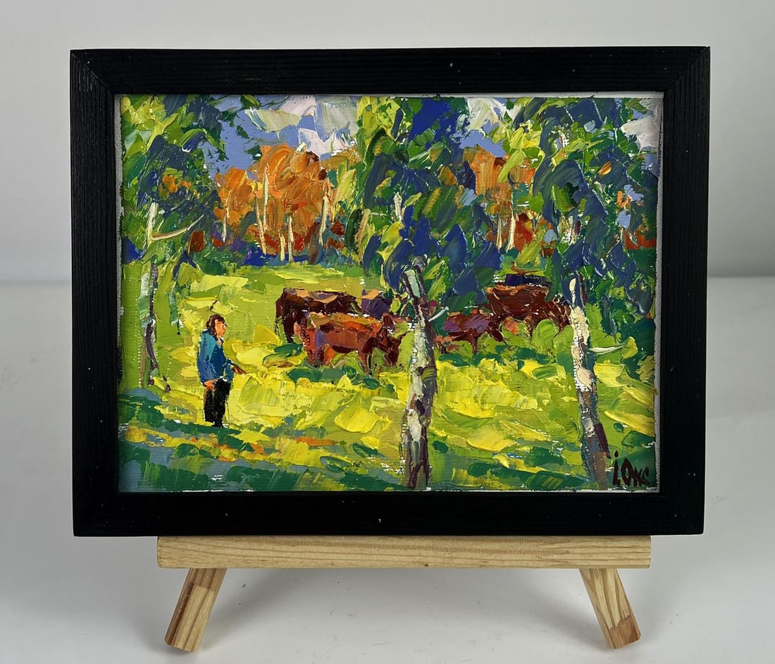 Oil painting Autumn morning in the meadows Oksana Ivanyuk (1 of 11)