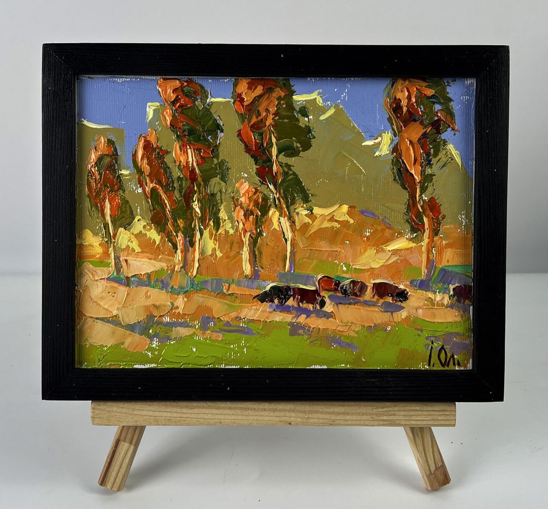 Oil painting Flock in the meadows Oleksiy Ivanyuk (1 of 11)