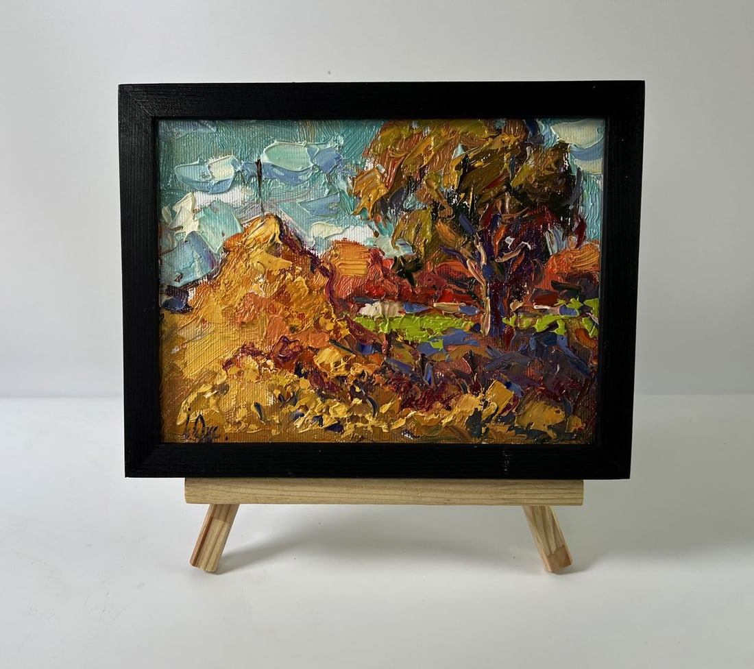 Oil painting Autumn evening Oksana Ivanyuk: Title: Oil painting Autumn evening Oksana Ivanyuk Description: No.AAA5886*** ABOUT THIS PAINTING **** TITLE: "Autumn evening"* ARTISTS: Oksana Ivanyuk* SIZE: 15x20 cm/5.90x7.87 inches'* MEDIUM: oil, c