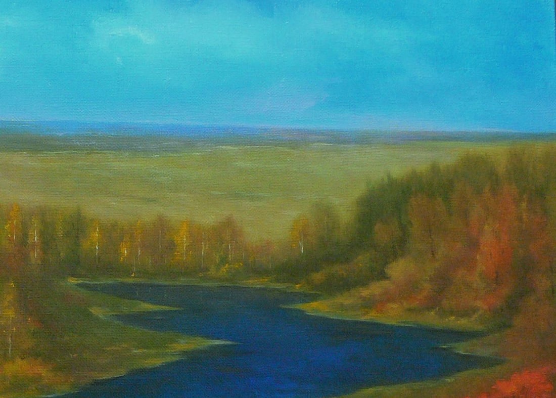 Oil painting Golden autumn Vasily Korkishko - 5