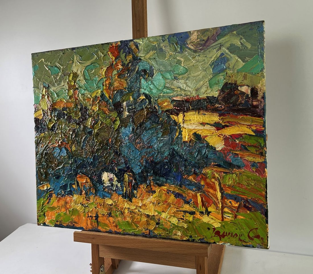 Oil painting Autumn ?lame of fire Oleksiy Ivanyuk - 2