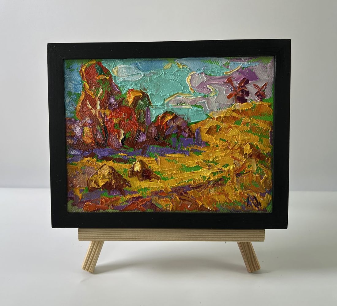 Oil painting Autumn nature Oleksiy Ivanyuk: Title: Oil painting Autumn nature Oleksiy Ivanyuk Description: No.AAA5622The Oil painting Canvas titled “Autumn nature” presents an exuberant celebration of the season’s richness, capturing 