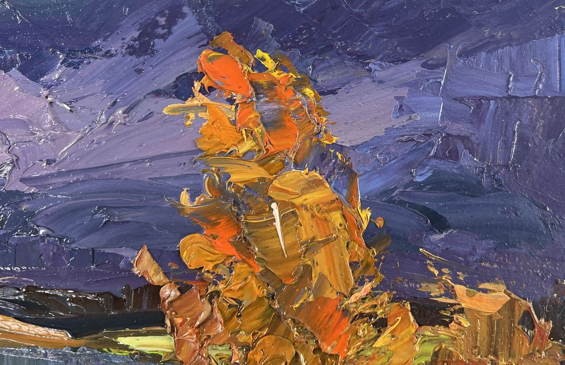 Oil painting Autumn landscape with a view of the river Boris Serdyuk - 4