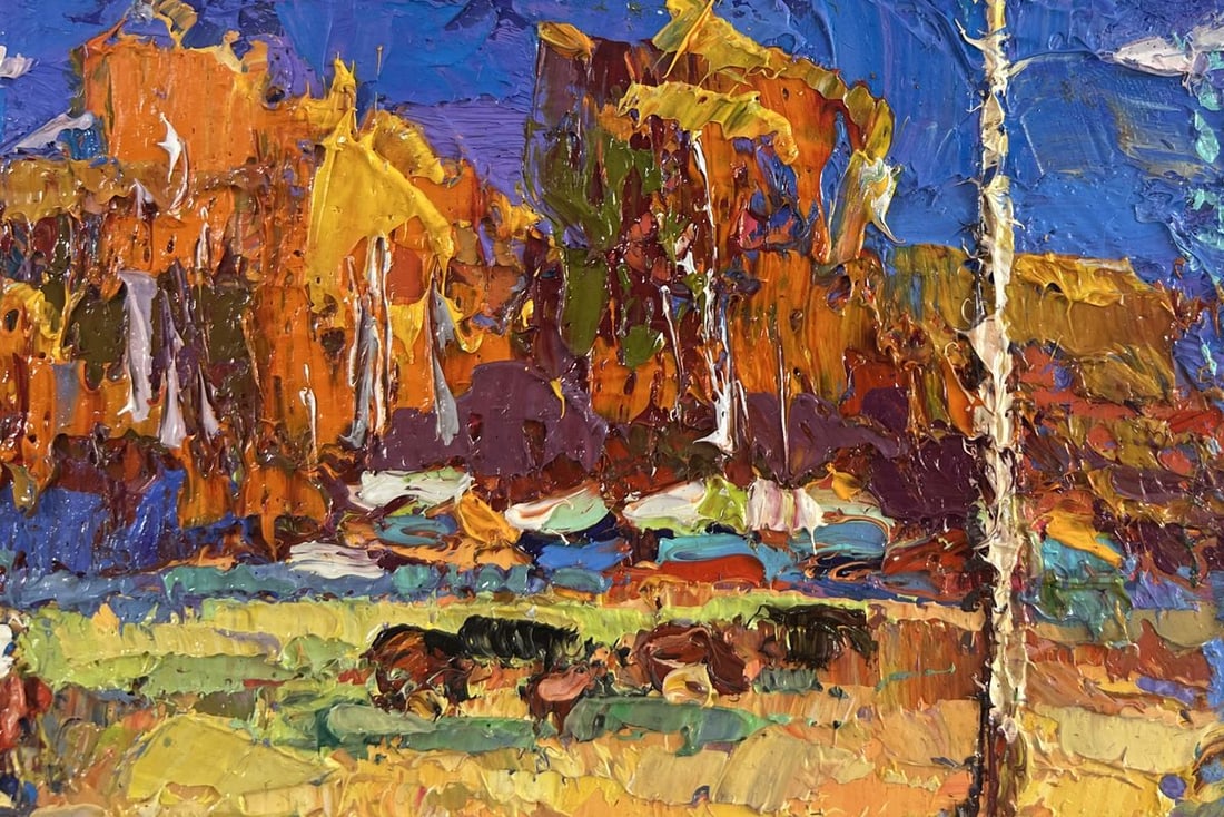Oil painting Golden breath of autumn Oksana Kalenyuk - 4