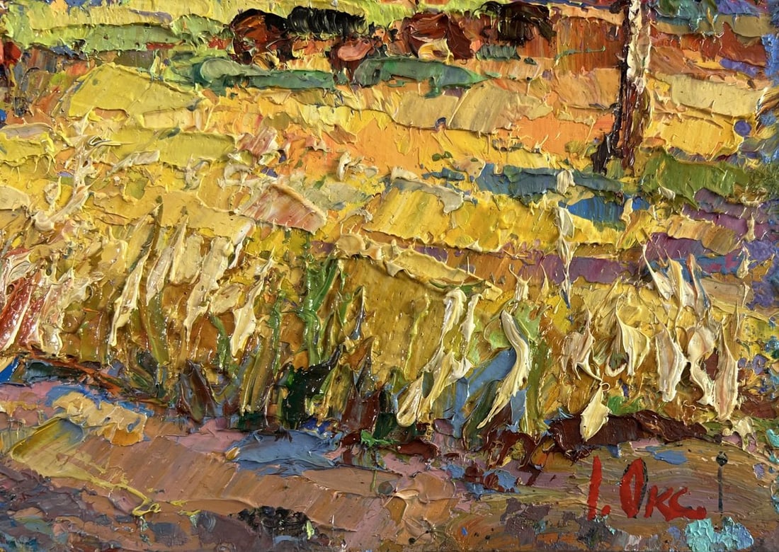 Oil painting Golden breath of autumn Oksana Kalenyuk - 5