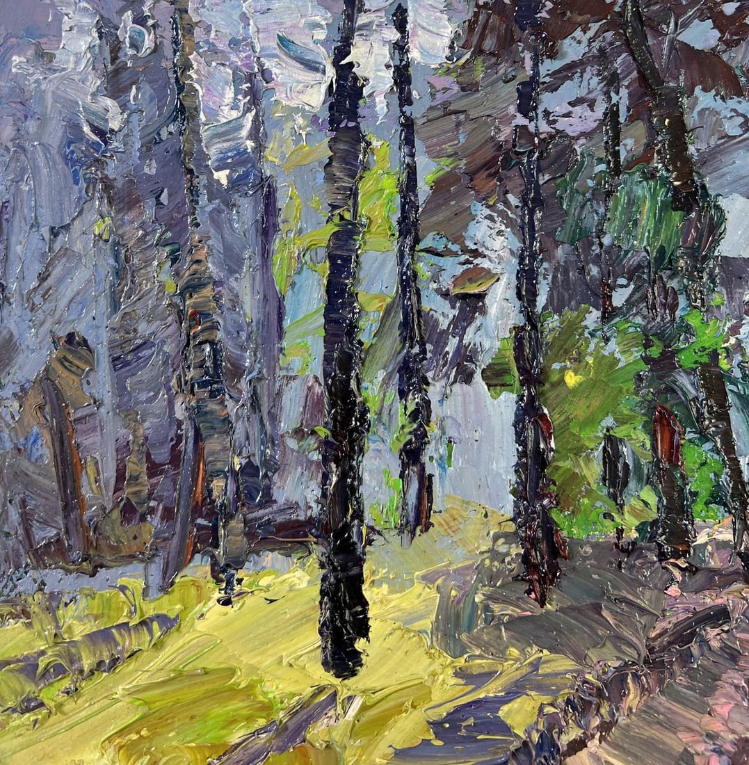 Oil painting The road among the trees Boris Serdyuk - 6