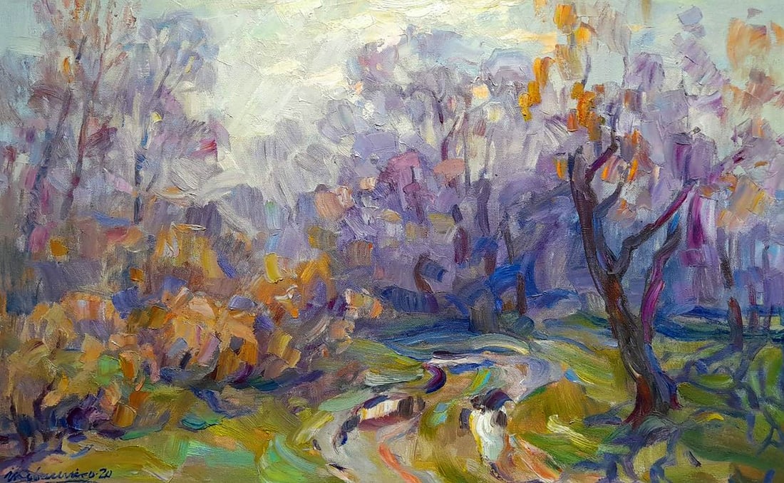 Oil painting Autumn forest Ivan Kovalenko (1 of 5)