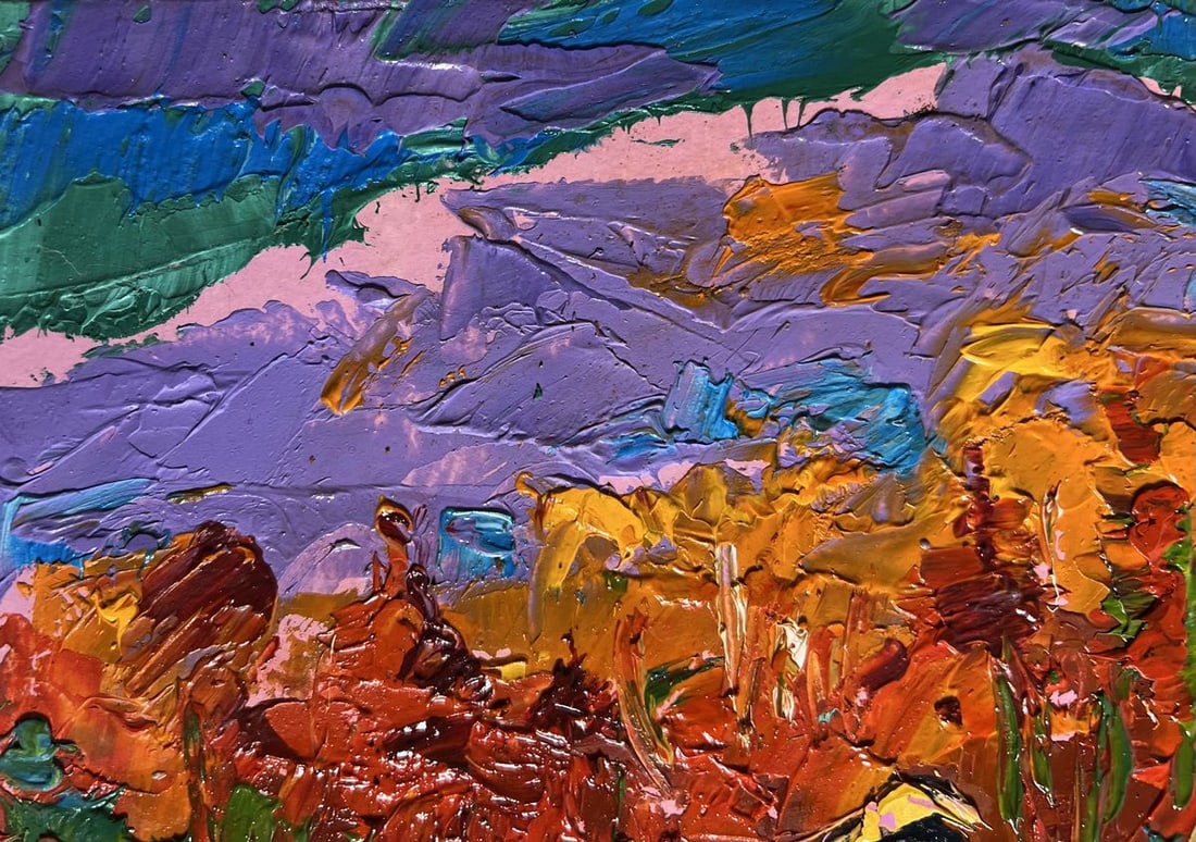 Oil painting Autumn in the mountains Alex Kalenyuk - 5