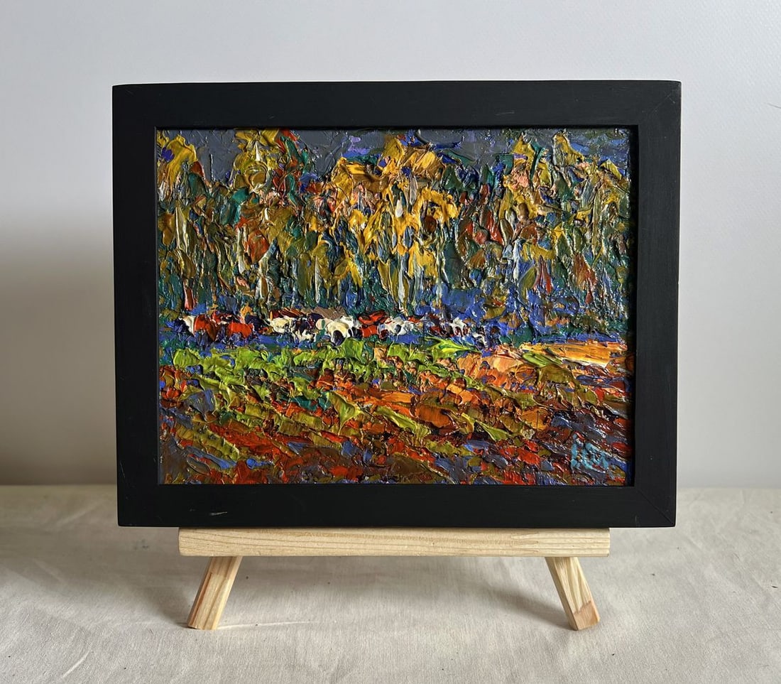 Oil painting Autumn yellow forest Alex Kalenyuk (1 of 10)