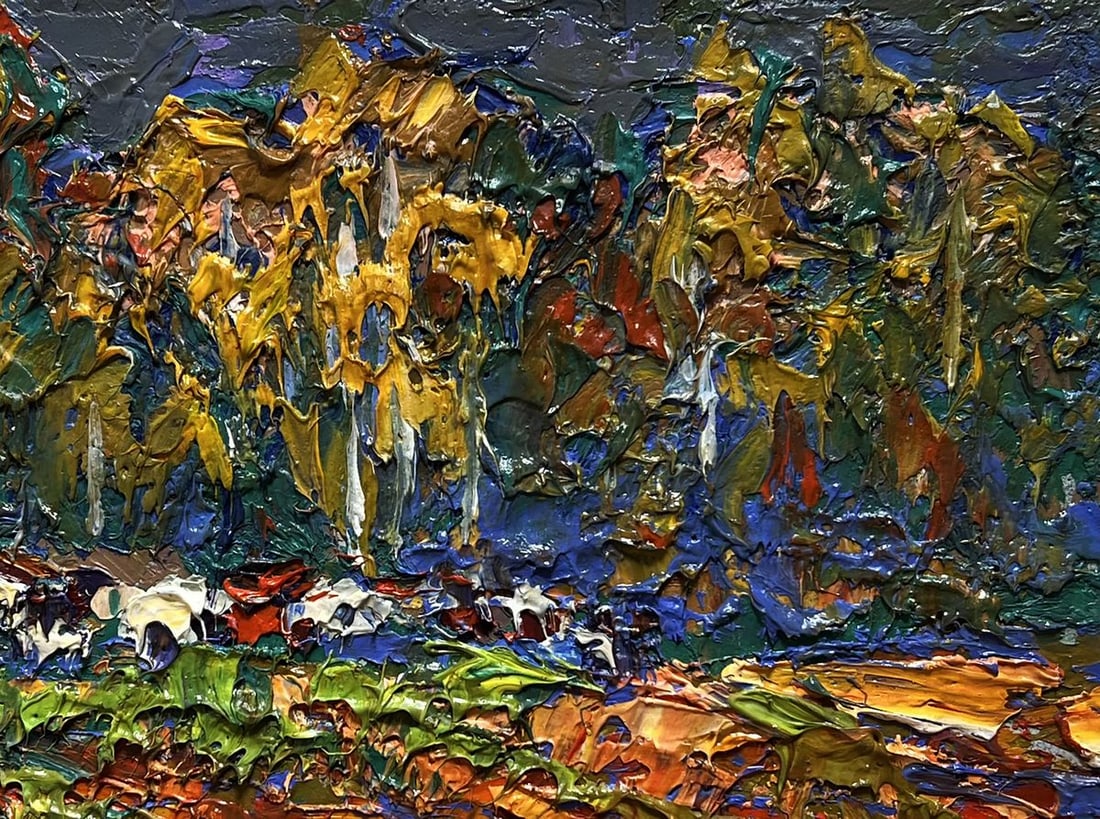 Oil painting Autumn yellow forest Alex Kalenyuk - 8