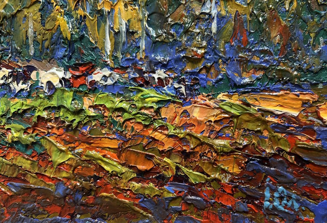 Oil painting Autumn yellow forest Alex Kalenyuk - 9