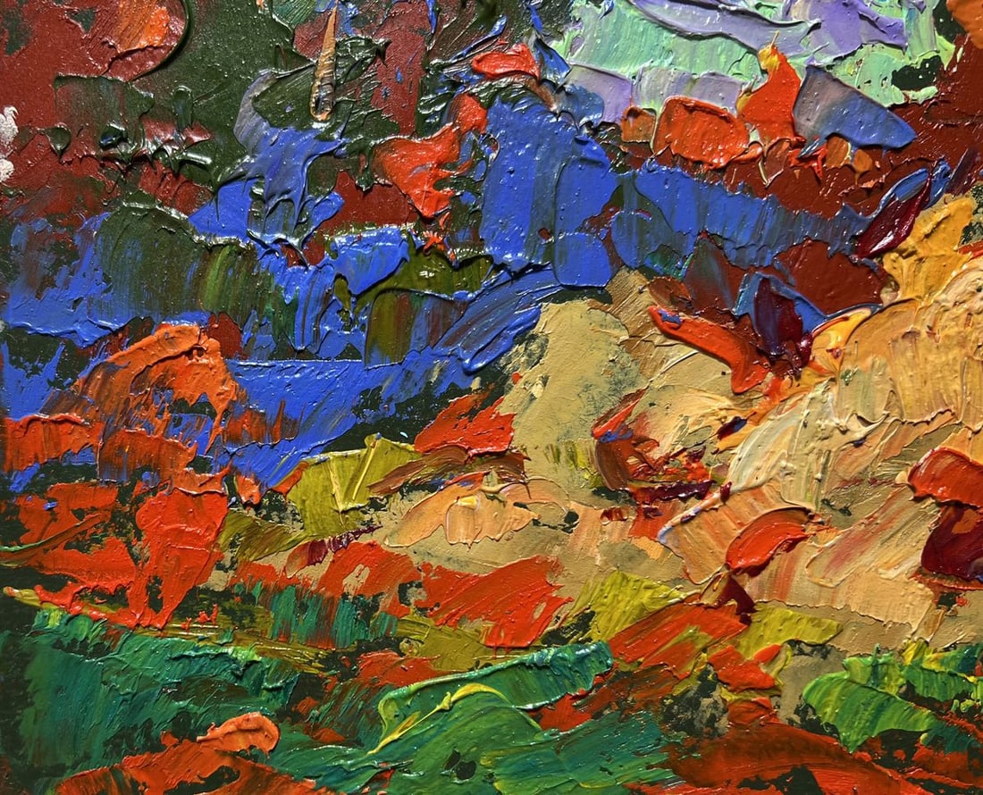 Oil painting Golden haystacks Alex Kalenyuk - 5