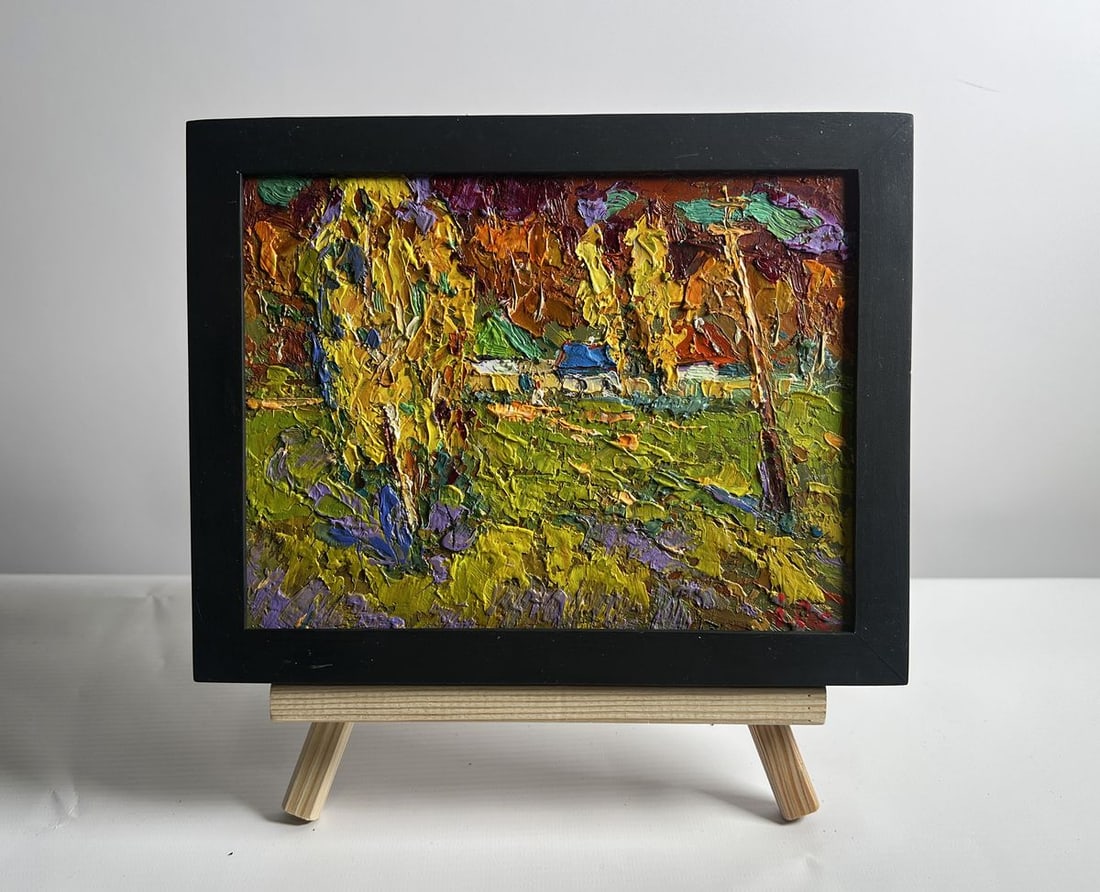 Oil painting Autumn streets of the village Oksana Kalenyuk (1 of 10)