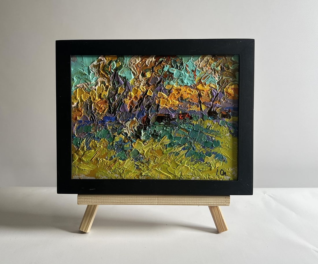 Oil painting A light breeze in the meadows Alex Kalenyuk: Title: Oil painting A light breeze in the meadows Alex Kalenyuk Description: No.AAA4104This oil painting cardboard, titled "A light breeze in the meadows", the artist masterfully captures the impressi