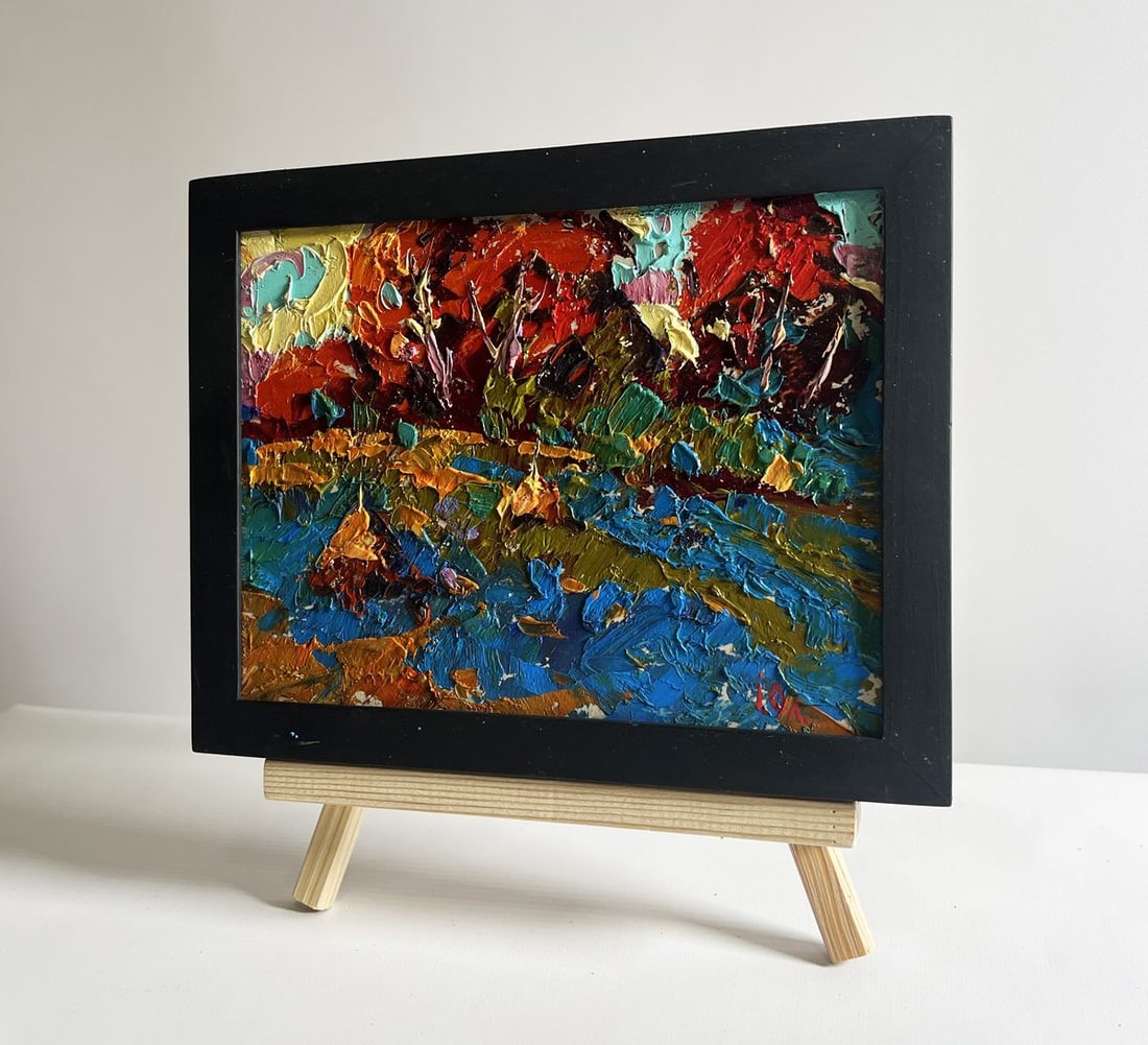 Oil painting Autumn romance in the field Alex Kalenyuk - 2