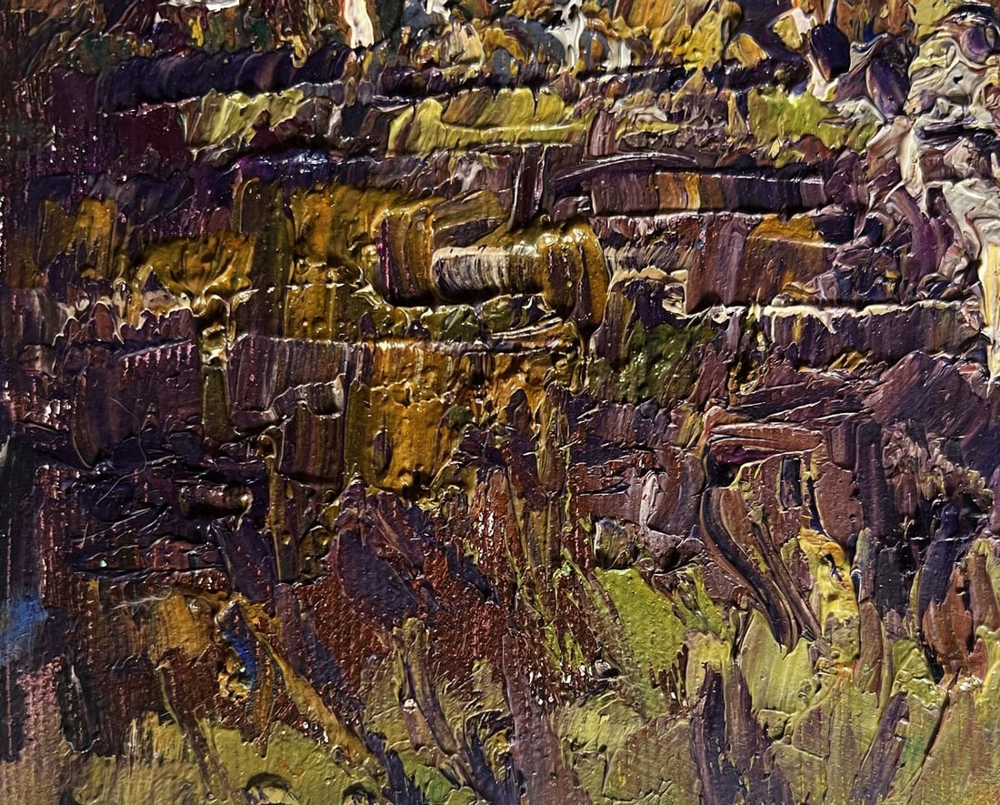 Oil painting To the other side of the river Oksana Kalenyuk - 6