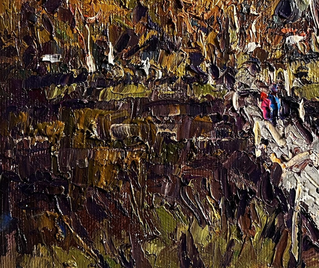 Oil painting To the other side of the river Oksana Kalenyuk - 7