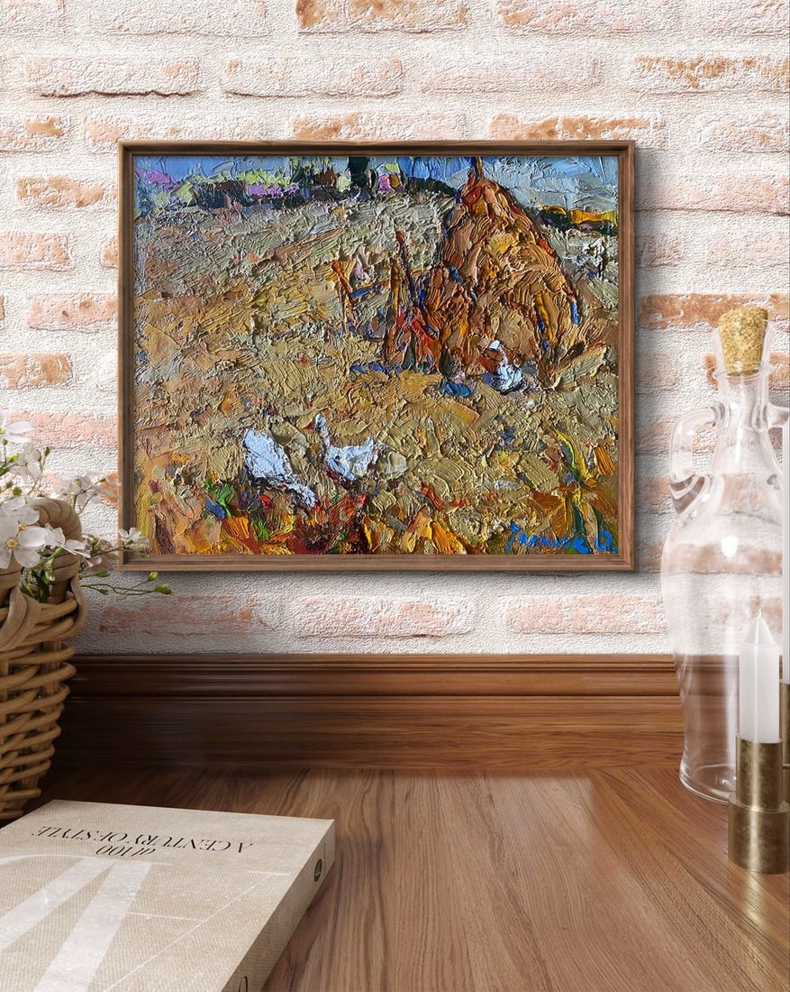 Oil painting Geese in the fields Oksana Kalenyuk - 2